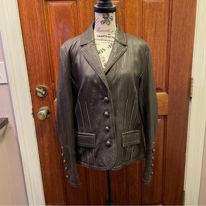 I-N-C International Concepts brown leather jacket - Large